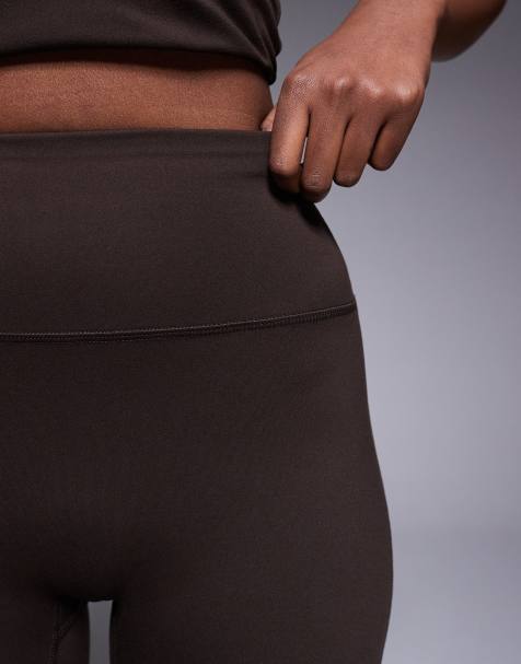 4505 Icon soft touch high waist yoga legging in chocolate - BROWN - view 1