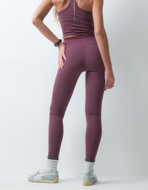 4505 Icon soft touch high waist yoga legging in plum, 4 of 5