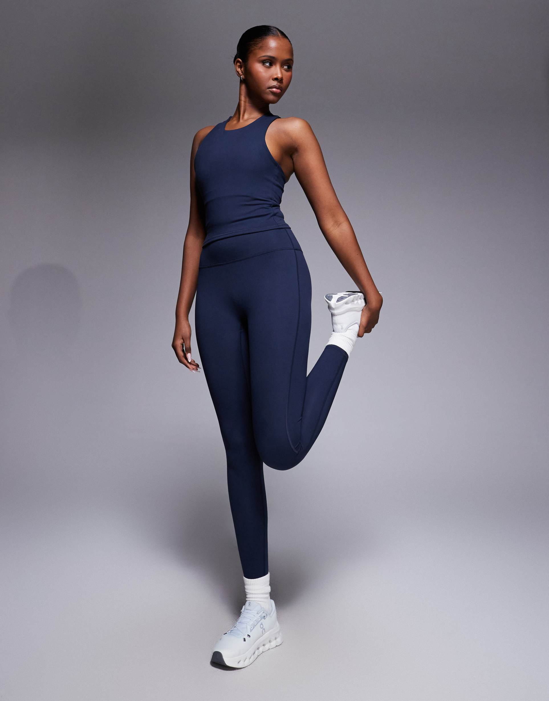 4505 icon soft touch high waist yoga leggings in midnight navy