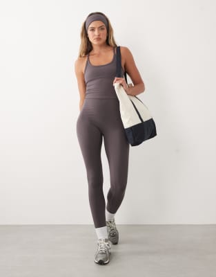 4505 Icon Soft Touch High Waist Yoga Leggings In Gray