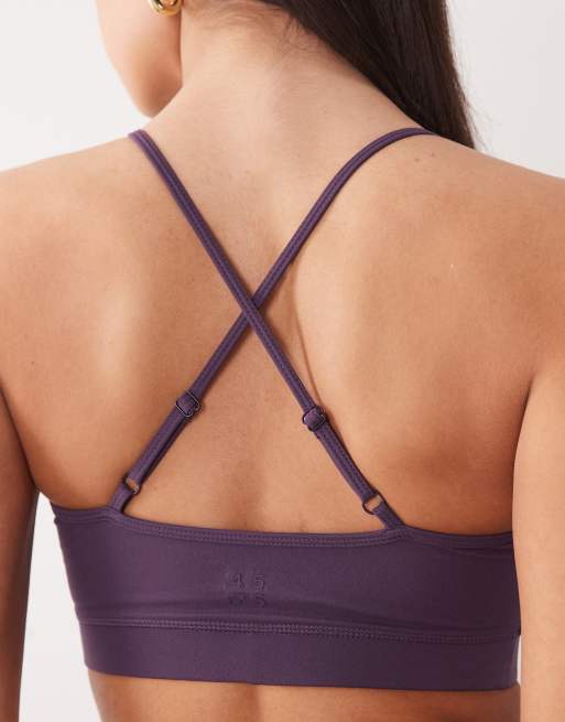 4505 Icon soft touch light support sports bra with adjustable straps in heather, 2 of 4