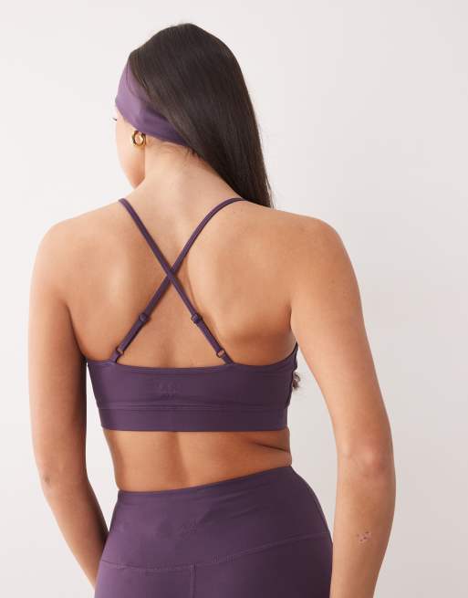 4505 Icon soft touch light support sports bra with adjustable straps in heather, 4 of 4