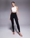 [ASOS] 4505 Icon soft touch minimal seam yoga leggings in black 4 Black