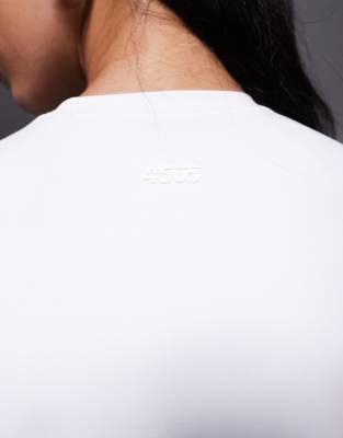 4505 Icon Boxy Heavyweight Cotton T-shirt With Quick Dry Finish In White
