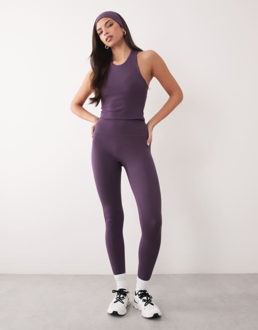 4505 Icon soft touch racer back vest with inner bra and removable padding in heather, 2 of 4