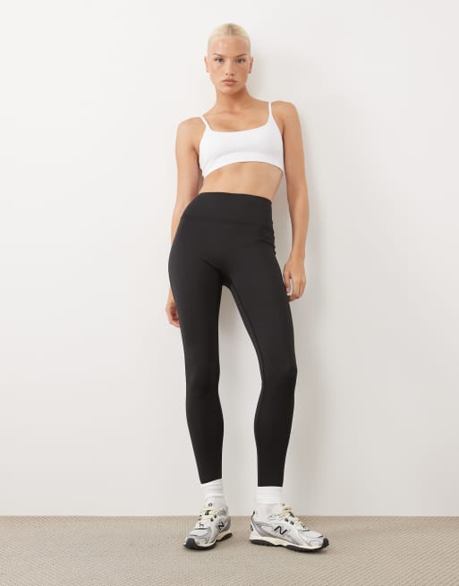 4505 Icon soft-touch scoop neck light support sports bra with adjustable straps in white, 2 of 4