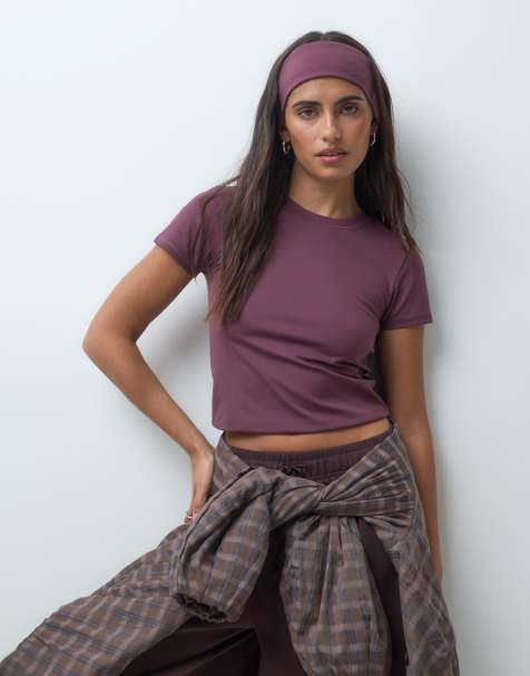 4505 Icon soft touch studio baby t-shirt in plum