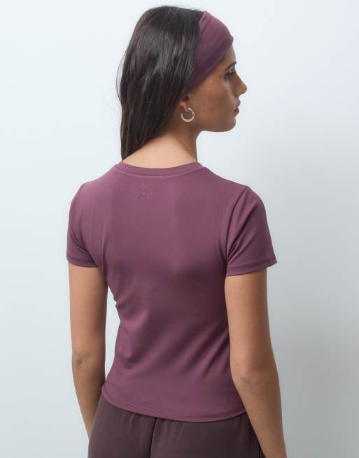 4505 Icon soft touch studio baby t-shirt in plum, 5 of 5