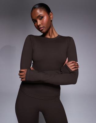 4505 Icon Soft Touch Studio Long Sleeve Baby T-shirt In Brown