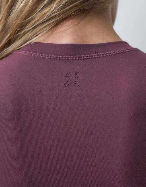 4505 Icon soft touch studio long sleeve baby t-shirt in plum, 4 of 4