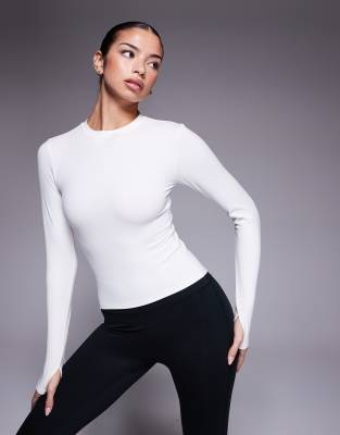 4505 Icon Soft Touch Studio Long Sleeve Baby T-shirt In White