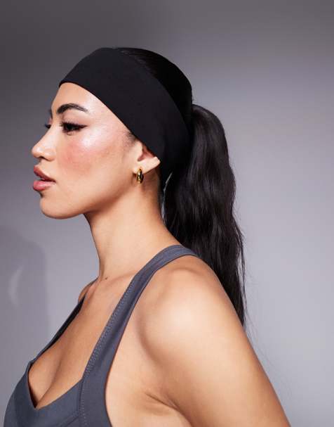 4505 Icon soft touch wide yoga headband in black - view 1