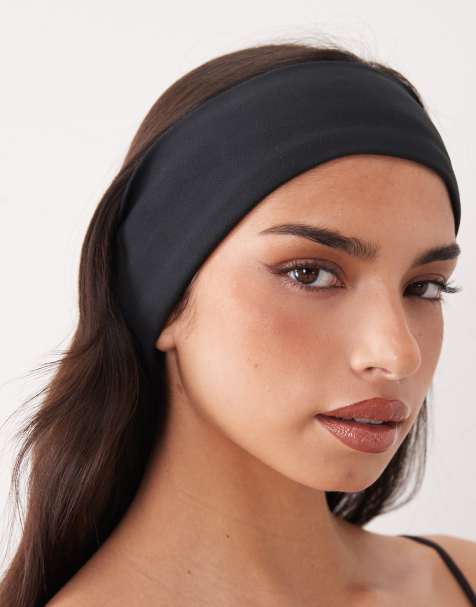 4505 Icon soft touch wide yoga headband in black - view 1