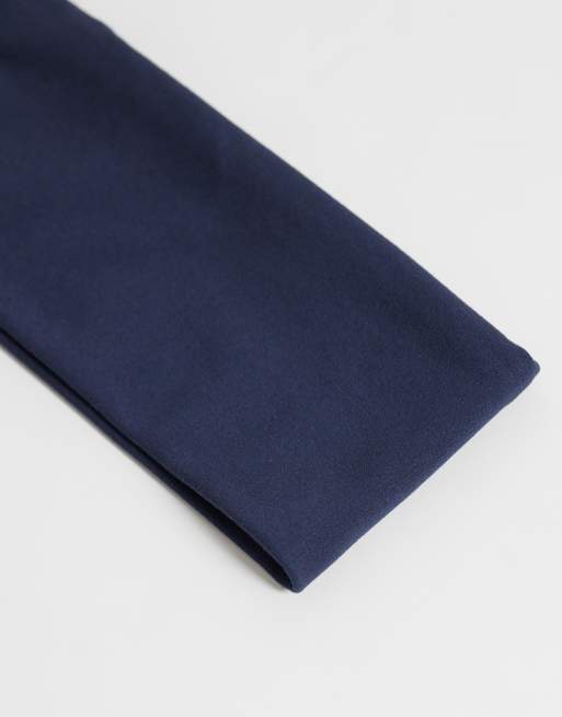 4505 Icon soft touch wide yoga headband in midnight navy, 3 of 3