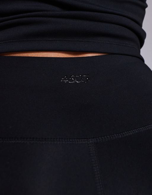 4505 Icon soft touch wrap waist slim kick yoga leggings in black, 4 of 5