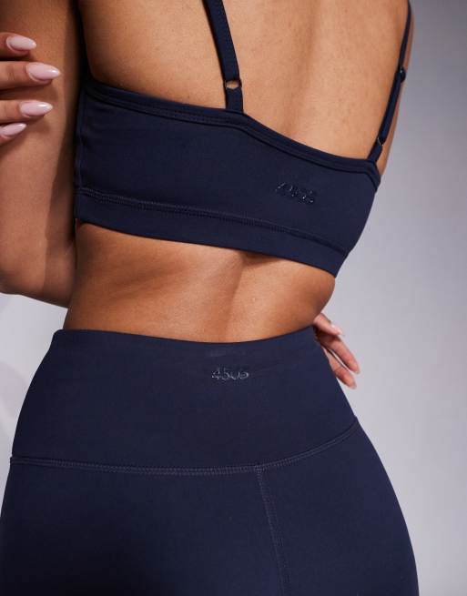 4505 Icon soft touch wrap waist slim kick yoga leggings in midnight navy, 5 of 5