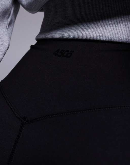 4505 Icon soft touch wrap waist yoga leggings in black, 3 of 5