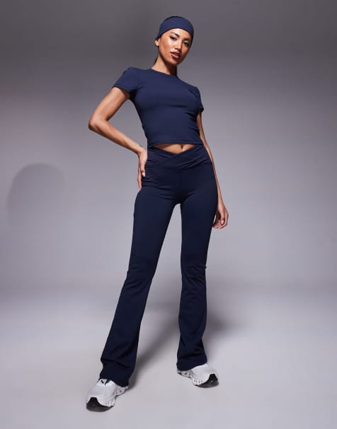 4505 Icon soft touch yoga co-ord in midnight navy - view 1