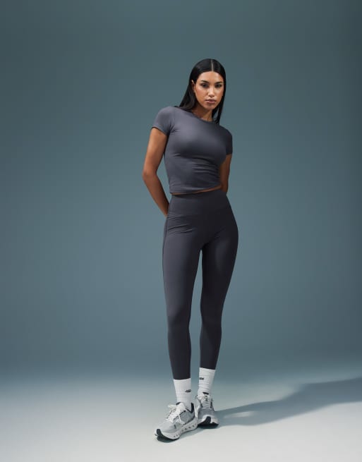 4505 Icon soft touch yoga gym leggings in granite gray 