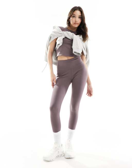 4505 Icon soft touch yoga legging in rosy brown 