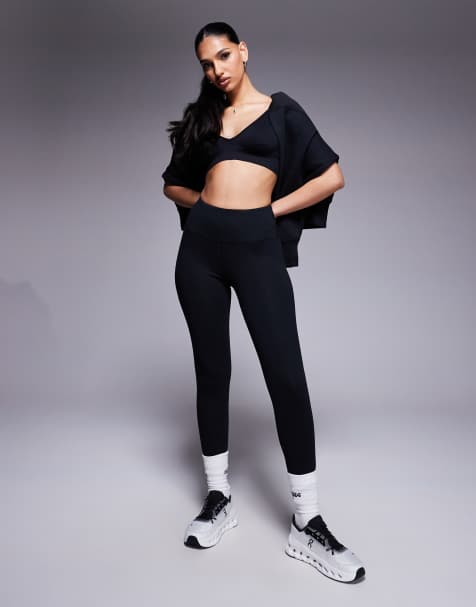 4505 Icon soft touch yoga leggings in black - view 1
