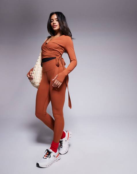 4505 Icon soft touch yoga leggings in gingerbread - view 1
