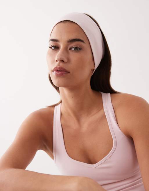 4505 Icon soft touch yoga wide headband in ballet pink, 3 of 3