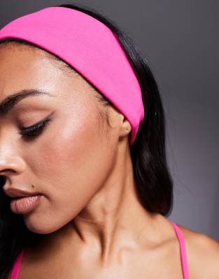 4505 Icon Soft Touch Yoga Wide Headband In Pink
