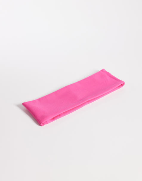 4505 Icon soft touch yoga wide headband in hot pink - view 1