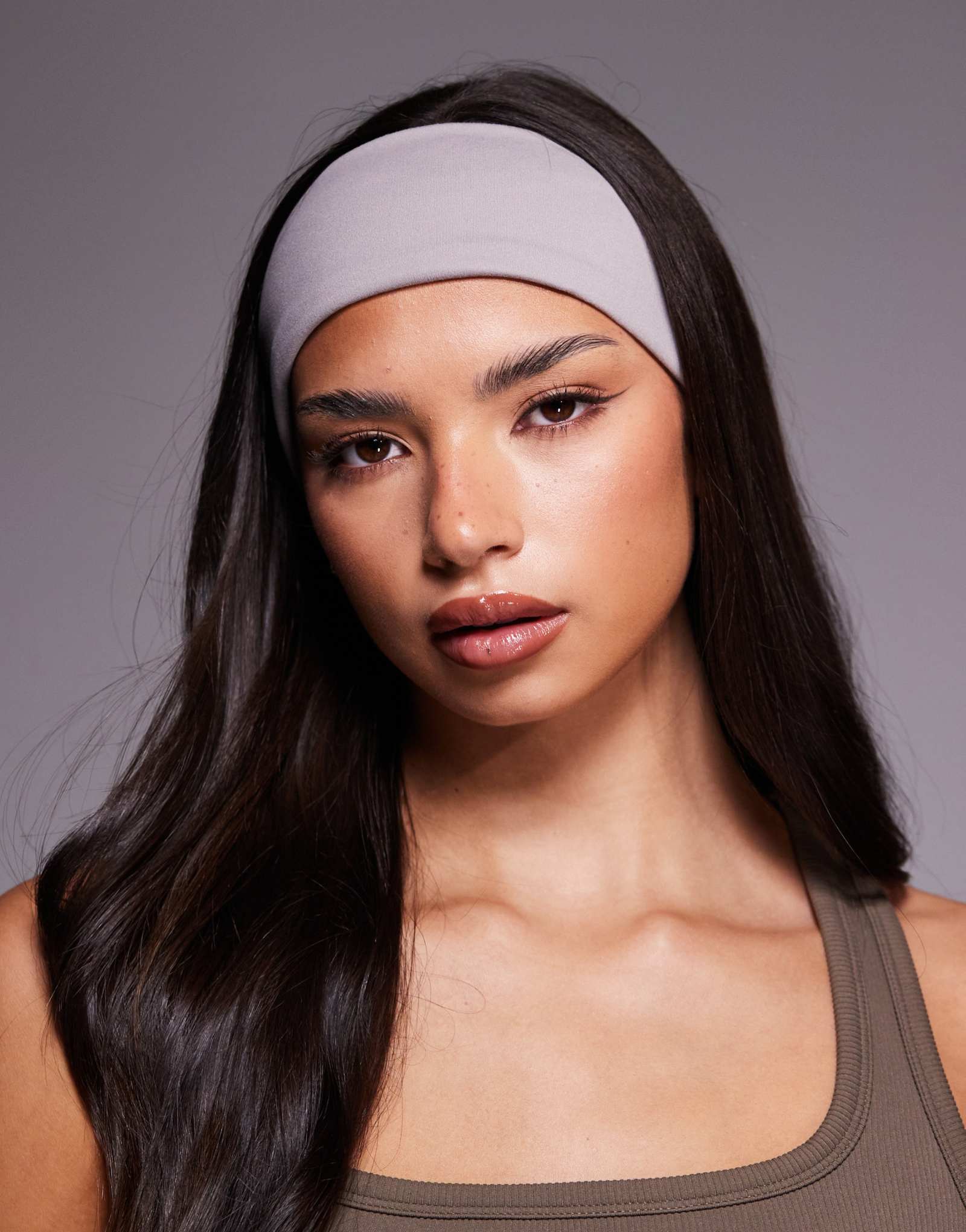 4505 Широкая повязка для йоги Icon soft touch из норки