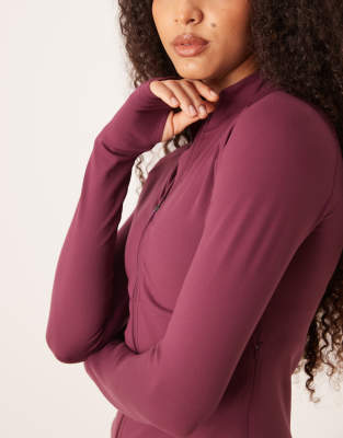 4505 Icon Soft Touch Zip Up Performance Long Sleeve Top In Multi