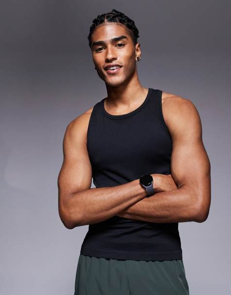 4505 - Icon - Sort overdel i sømløs ribstrik i slim fit - view 1