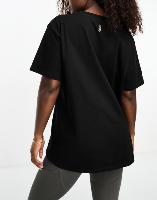 4505 - Icon - Sort oversized hurtigttørrende T-shirt , 2 af 4