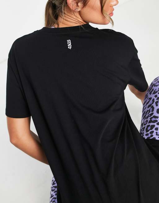 4505 - Icon - Sort oversized T-shirt i hurtigttørrende bomuld i firkantet pasform
