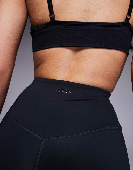 4505 - Icon - Sorte bløde højtaljede yogaleggings, 3 af 5