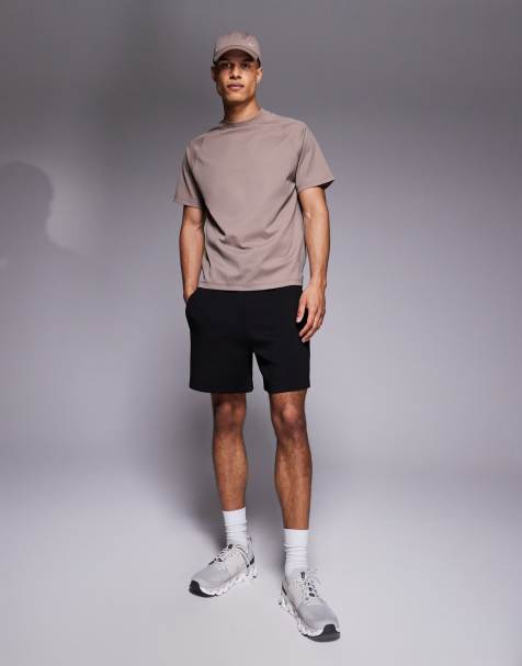 4505 - Icon - Sorte hurtigttørrende 18-cm-træningsshorts i fleece/sweat-stof - view 1