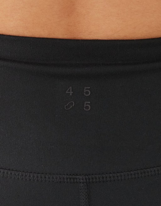 4505 - Icon - Sorte smalle bløde yogaleggings med høj talje og svaj, 3 af 5