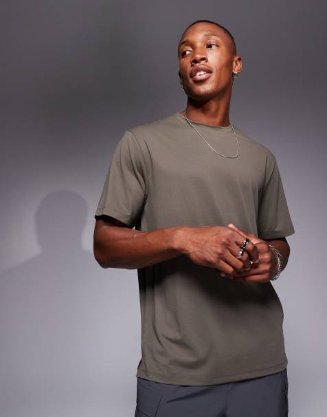 4505 – Icon – Sport-T-Shirt aus schnelltrocknendem Netzstoff in Khaki - view 1