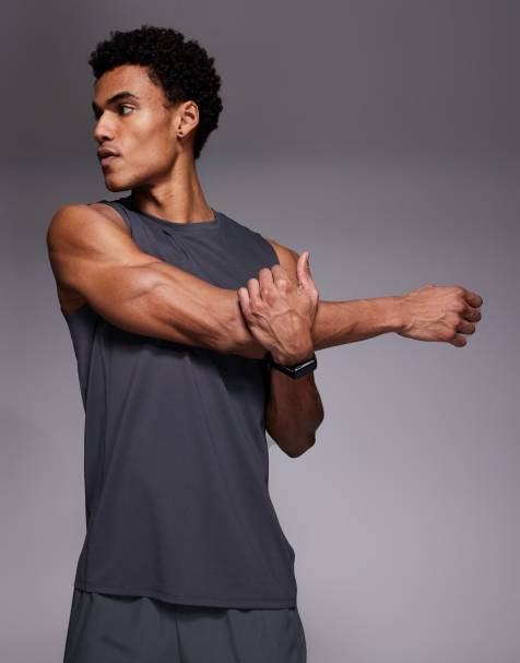 4505 – Icon – Sport-Tanktop aus schnelltrocknendem Netzstoff in Anthrazit - view 1