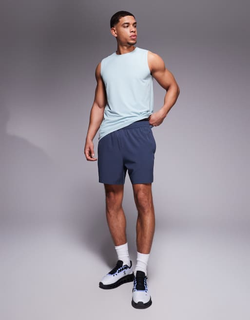 4505 – Icon – Sport-Tanktop aus schnelltrocknendem Netzstoff in Blassblau  , 2 von 4