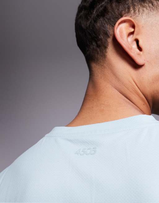 4505 – Icon – Sport-Tanktop aus schnelltrocknendem Netzstoff in Blassblau  , 3 von 4