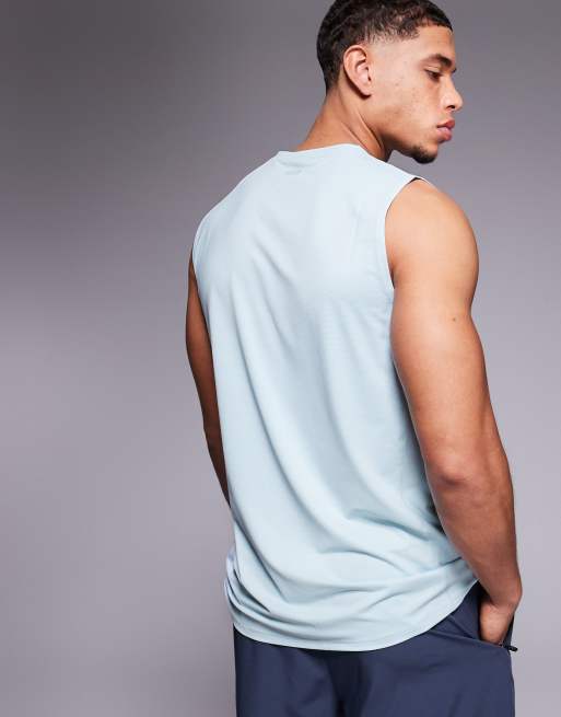 4505 – Icon – Sport-Tanktop aus schnelltrocknendem Netzstoff in Blassblau  , 4 von 4