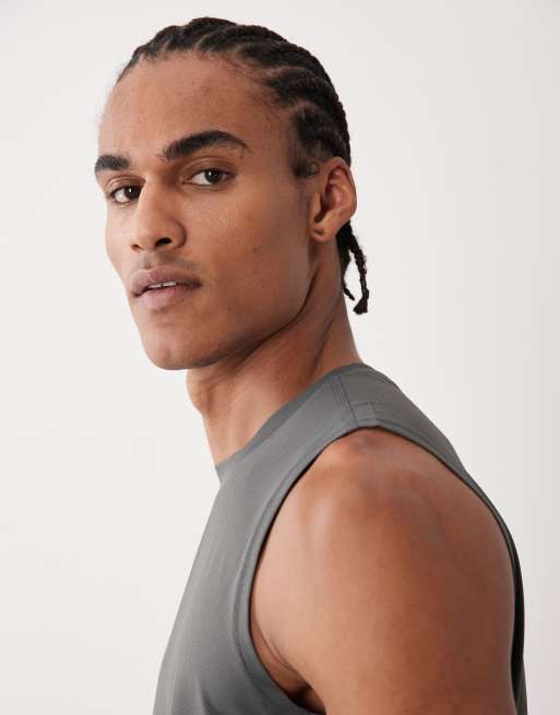 4505 – Icon – Sport-Tanktop aus schnelltrocknendem Netzstoff in Dunkelgrau, 5 von 5