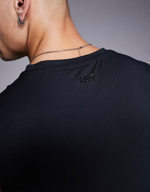 4505 – Icon – Sport-Tanktop aus schnelltrocknendem Netzstoff in Schwarz , 3 von 4