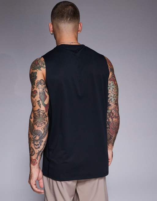 4505 – Icon – Sport-Tanktop aus schnelltrocknendem Netzstoff in Schwarz , 4 von 4