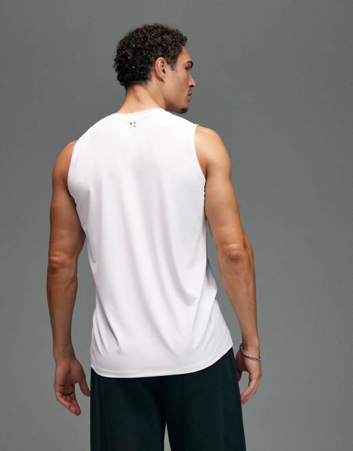 4505 – Icon – Sport-Tanktop aus schnelltrocknendem Netzstoff in Weiß, 3 von 5