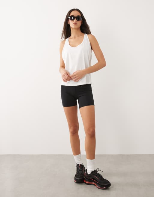 4505 – Icon – Sport-Trägertop aus schnell trocknendem Material in Weiß, 3 von 4