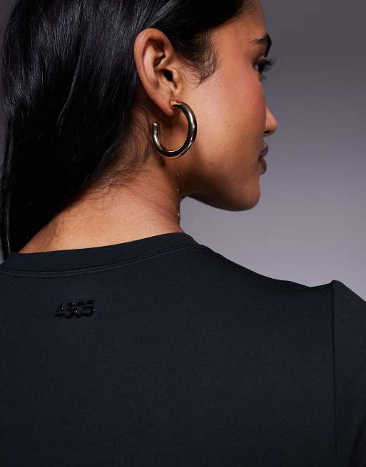 4505 - Icon - Studio - Zacht gekrompen T-shirt in zwart , 4 van 4