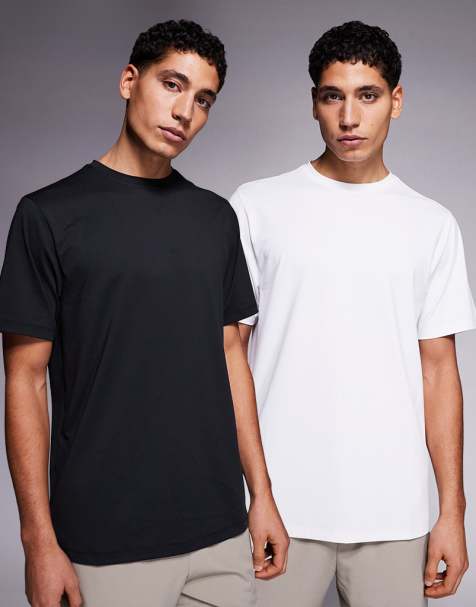 4505 – Icon – Svart och vit tränings-t-shirt i snabbtorkande mesh, 2-pack - view 1