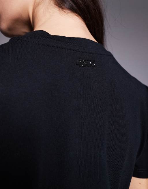 4505 – Icon – Svart t-shirt i bomull med boxig passform och snabbtorkande finish, 4 av 4